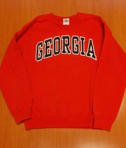 Gildan UGA Georgia Bulldogs Men's Size Small Crewneck Sweatshirt Red color Cover