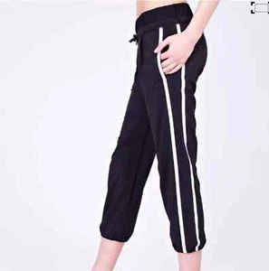 Ivivva by Lululemon Girl's Get Your Move On Crop Athletic Pants Black Size 10 - Picture 1 of 7