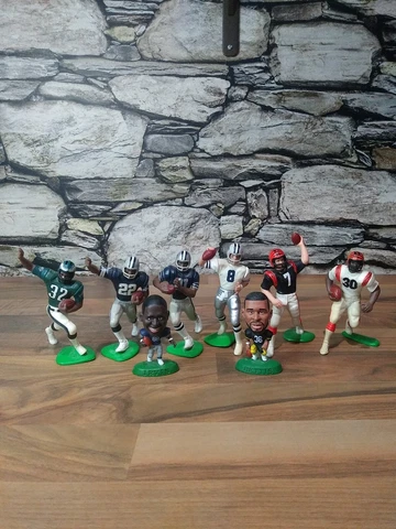 6 Starting Lineup Action Figures NFL Aikman Smith Sanders Watters Esiason Woods+ Cover