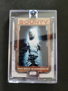 Parche de recompensas 2022 Topps Star Wars, Han Solo en carbonita, /199, Boba Fett - Imagen 1 de 2