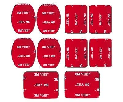 Dashcam / GoPro 3M Sticky Pads (10 Pack) Stickers Self Adhesive Mounts - Image 1 of 4