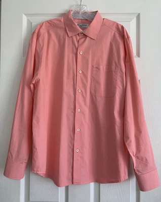 Tommy Bahama Shirt Mens M Pink Island Zone New Port Cove Button Down Coastal - Image 1 of 4