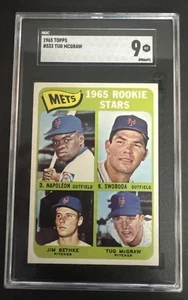 1965 Topps # 533 Tug McGraw Ron Swoboda RC SGC 9 Mint Rookie Hi # GORGEOUS!! - Picture 1 of 2