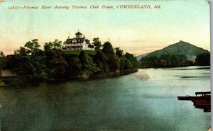 Vintage Postcard Potomac River Club House Cumberland MD Posted 1907 - Picture 1 of 3