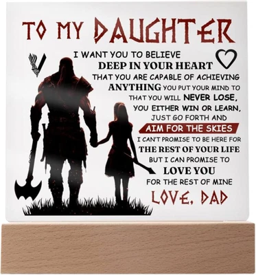 FG Mall 亚克力斑块 - 爸爸送给女儿的礼物,非常适合生日 — 第 1/4 张图片