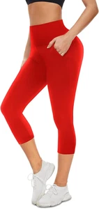 Leggings with Pockets for Women - High Waist Tummy Control Yoga Pants Running Gy - Picture 1 of 25