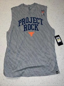 Under Armour Project Rock Gray Sleeveless Show Your Training Tank Top Men’s Sz M - Picture 1 of 4