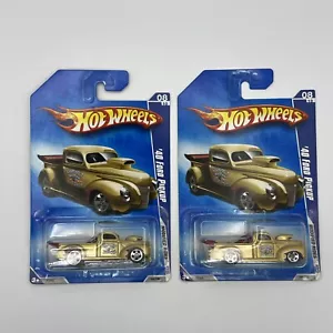 2 Cars- '40 Ford Pickup Truck, Blue Hot Wheels Mattel '09 Mod. Rides Elwood + - Picture 1 of 12