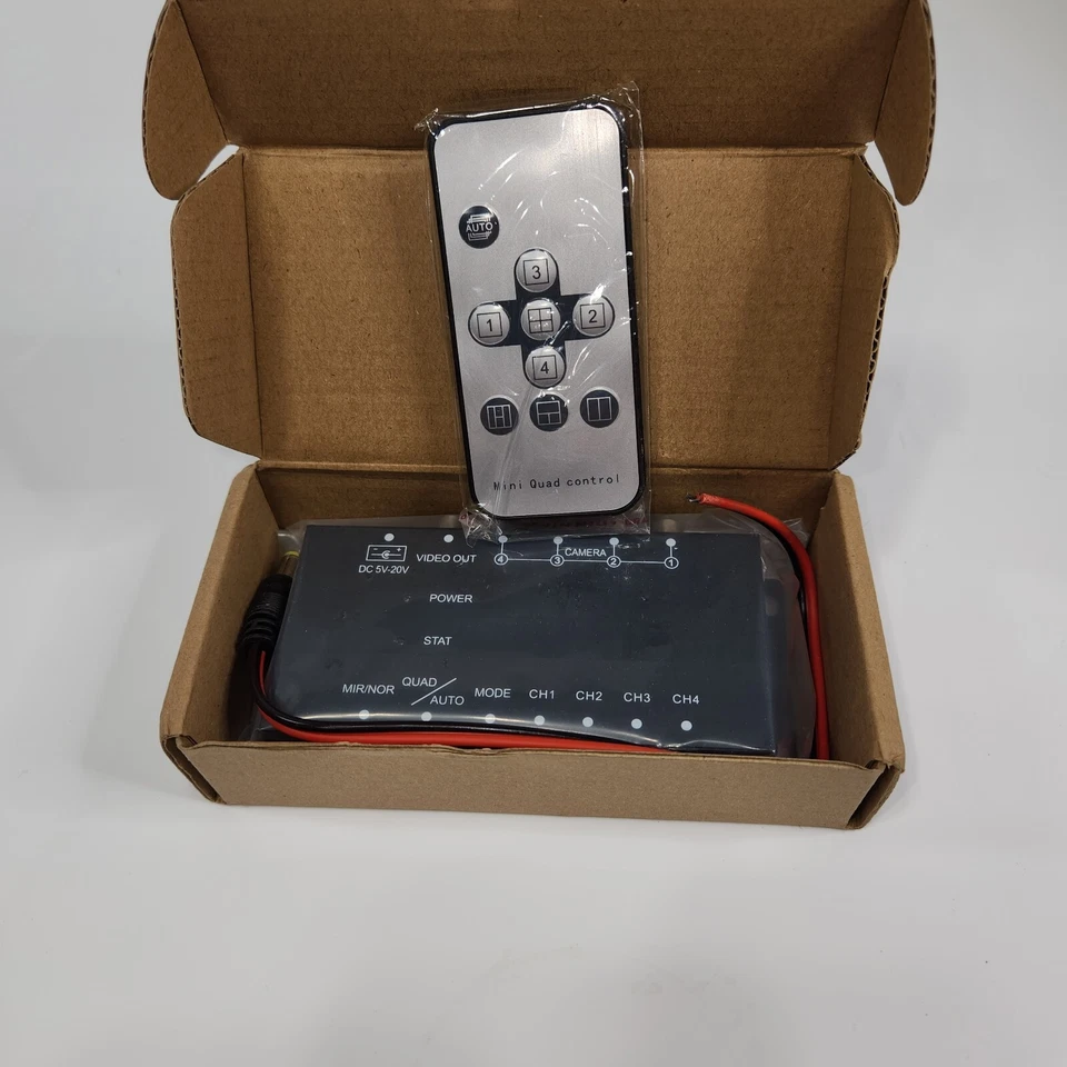 4-Channel Mini Quad View BNC Video Processor With IR Remote - Image 1 of 3