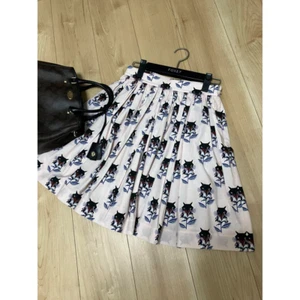Miu Miu Flared Skirt Cat Pattern Pink Size 38 M Used From Japan Free Shipping - Picture 1 of 4