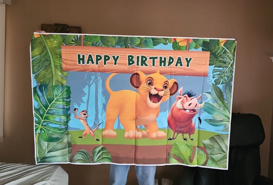 Lion King Happy birthday banner 60x40 - Image 1 of 1