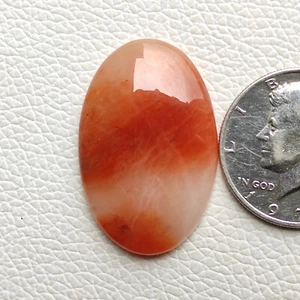 55ct Natural orange aventurine cabochon oval shape gemstone for jewelry R11300 - Picture 1 of 5