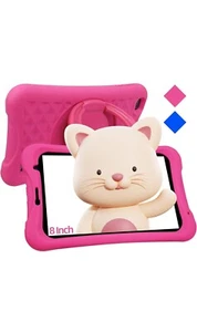 Tablet for Kids, 8 inch Toddler Kid Tablet Android 11 Go, 1GB RAM 32 GB RAM Pink - Picture 1 of 6