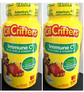 2x L'il Critters Immune C Kids Gummy Vitamin, Fruit Flavored, 190 Count ex 09/25 - Picture 1 of 3