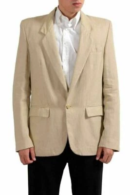 Abrigo deportivo Blazer Maison Martin Margiela de lino con un botón para hombre EE. UU. 38 IT 48 Foto 1 de 4