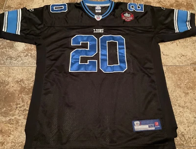 CAMISETA NEGRA REEBOK ON FIELD NFL BARRY SANDERS #20 SALÓN DE LA FAMA (HOMBRE 54) Foto 1 de 4
