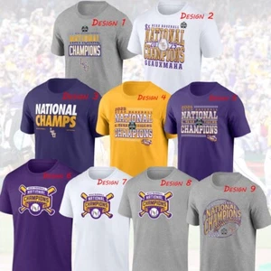 FREESHIP - LSU Ti.gers 2025 Baseball Men's College World Series Champions Fans - Picture 1 of 12