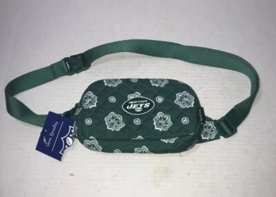 Nuevo con etiquetas Vera Bradley NFL New York Jets Mini Bolso Cinturón Verde Blanco Bandana Edición Limitada Foto 1 de 4