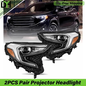 PAIR/2PCS OE Style HID/Xenon Projector Headlight W/DRL For 2018-2021 GMC Terrain - Picture 1 of 24