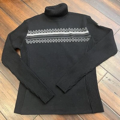 SUÉTER CUELLO TORTUGA SPYDER blanco y negro para mujer - talla mediana lana/acrílico Foto 1 de 4