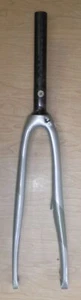 GRAY/GREEN CARBON FIBER 700C ROAD BICYCLE FORK BIKE PARTS 496-3 - Picture 1 of 6
