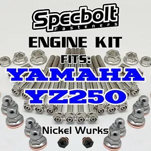 YZ250 Engine Rebuild Bolt Kit for Yamaha YZ 250 Specbolt Nickel Wurks Ti Look - Picture 1 of 12