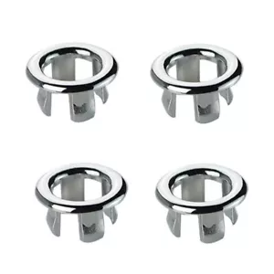 4Pcs Plastic Sink Hole Overflow Cover for Kitchen Bathroom Basin Trim Bath Drain - Picture 1 of 6