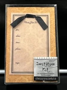 Amscan Invitation Kit 50 Imprintable Invitations 50 Envelopes - Picture 1 of 2