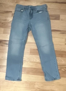 Old Navy Jeans Mens Light Wash Straight Denim Stretch Built In Flex Size 33 X 32 - Picture 1 of 5