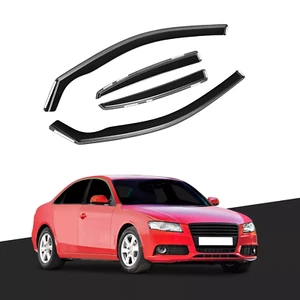A4 B6 B7 Wind Deflectors 2000-2009 4 Door Saloon 4pc Tinted Rain Guard UK - Picture 1 of 11