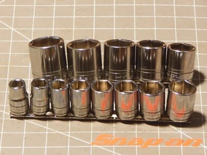 NEW Snap On 13Pc SAE 1/2 Drive Shallow Socket Set 1/2" 1 1/4" 6Pt TW TW401 Dr - Picture 1 of 1