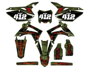 2014-2017 CRF 250 R APACHE Green Senge Graphics Kit Compatible with Honda - Picture 1 of 10