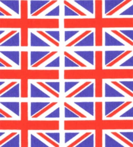 Union Jack 100 % algodón tela de popelín Kings coronación bunting artesanías británicas - Imagen 1 de 1