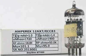 AMPEREX 12AX7 ECC83 made in Holland Amplitrex Tested AT1000 - Picture 1 of 12