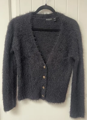 Cárdigan Brave Soul London negro difuso, para mujer talla XS Foto 1 de 4