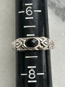 JAI Sterling 925 Silver Ring John Hardy Black Spinel Size 7 - Picture 1 of 4