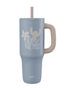 Zak Designs 40oz Blue Stitch Stainless Steel Vacuum Insulated Tumbler T14 - Picture 1 of 5