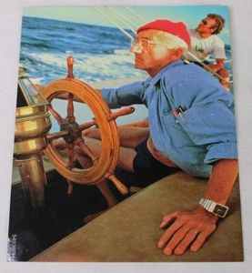 Tarjeta impresa en color firmada por Jaques Cousteau de colección - Imagen 1 de 2