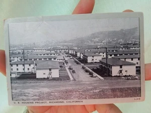 Postal con foto real vintage sin usar proyecto de vivienda de EE. UU. Richmond Cali Eph RPPC - Imagen 1 de 2