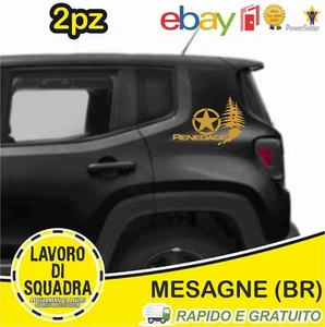2 Adesivi Stella Militare cm.33 x 22 US ARMY Jeep renegade fuoristrada 4X4 ORO - Picture 1 of 2