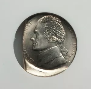 NQC Mint Error 1999 D 5C Struck Off Center On Straight Clip Planchet MS66 6FS - Picture 1 of 4