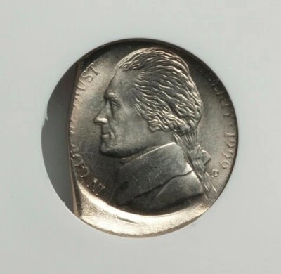 NQC Mint Error 1999 D 5C Struck Off Center On Straight Clip Planchet MS66 6FS - Image 1 of 4