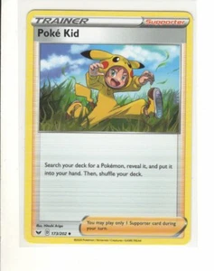 SWORD & SHIELD SET POKE KID TRAINER POKEMON CARD 173/202 NM/M - Picture 1 of 1