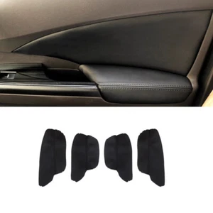 4x Black Interior Door Armrest Panel Leather Cover For Honda CRV CR-V 2012-2017 - Picture 1 of 9
