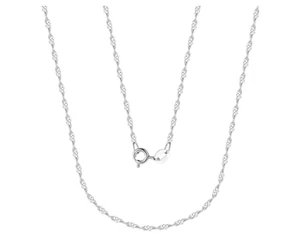 STERLING SILVER WATER WAVE CHAIN - Picture 1 of 4