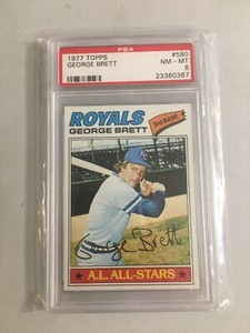 1977 Topps #580 George Brett HOF Kansas City Royals PSA 8 NM-MT