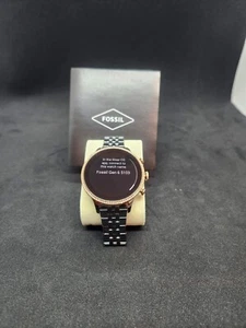 Montre Connectée Fossil Gen 6 Boîtier 42mm avec Bracelet Maillon - Acier Inoxydable Gunmetal... - Photo 1 sur 4