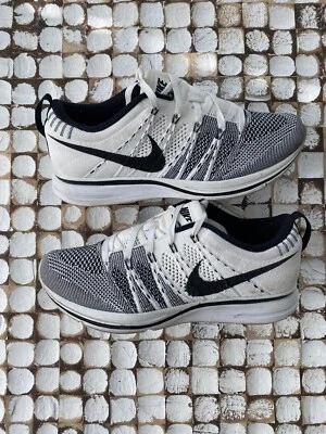 Nike Flyknit Trainer+ T White Oreo Men’s 5.5 Women’s 7 Sneakers 2012 padded - Image 1 of 4