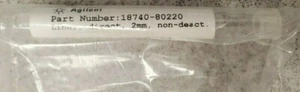 Agilent 18740-80220 Inlet liner, splitless, straight, quartz 6.47 mm OD 2.0mm ID - Picture 1 of 1