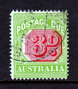 AUSTRALIA — SCOTT J42a — 1916 3d POSTAJE VENCIDO P14, CAMBIO DE VIÑETA — USADO — SCV $52 - Imagen 1 de 2
